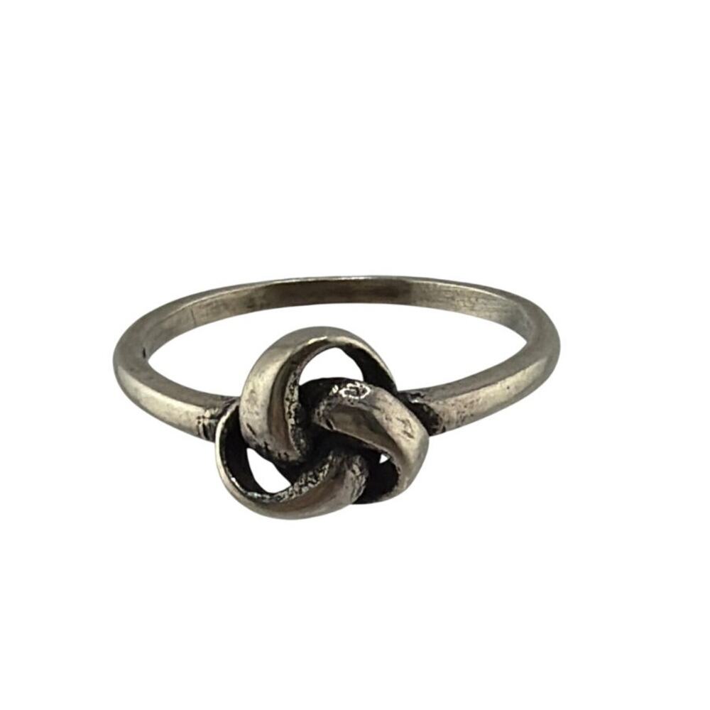 NEW Sterling Silver Artisan Knot Ring Size 6 Boho Stackable Rings